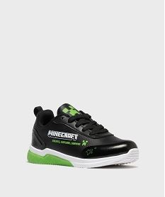 baskets basses a lacets avec semelle bicolore garcon - minecraft noir standard basketsG771901_2