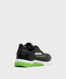 baskets basses a lacets avec semelle bicolore garcon - minecraft noir standard basketsG771901_4