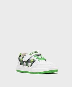 baskets basses a scratch et lacets elastiques garcon - minecraft blanc standard basketsG772501_2