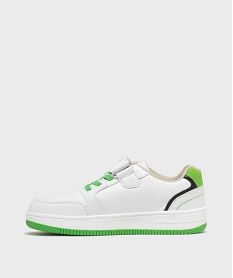 baskets basses a scratch et lacets elastiques garcon - minecraft blanc standard basketsG772501_3