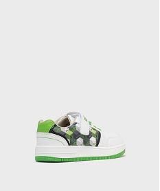 baskets basses a scratch et lacets elastiques garcon - minecraft blanc standard basketsG772501_4