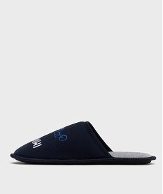 chaussons mules en jersey imprime homme bleuG773501_3