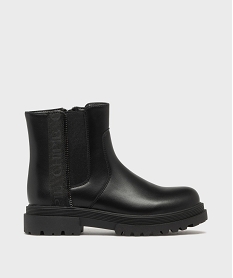 GEMO Boots crantés esprit Chelsea fille - Chipie noir standard