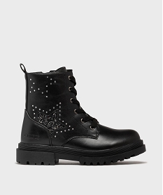 GEMO Boots crantés avec strass et paillettes fille - Chipie noir standard
