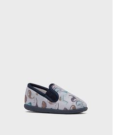 chaussons pantoufles a motif dinosaures garcon gris standardG774901_2