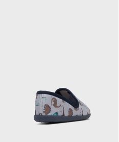 chaussons pantoufles a motif dinosaures garcon gris standardG774901_4