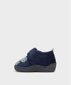 chaussons montants en velours avec motif dinosaure bebe garcon bleuG775901_3