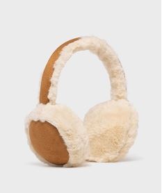GEMO Cache-oreilles en suédine et fourrure imitation fille Brun