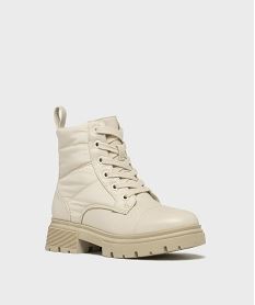 boots bimatiere a semelle crantee fille beige vifG778501_2