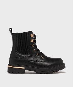 GEMO Boots avec élastique et semelle crantée fille - Chipie noir standard
