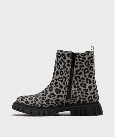 boots crantes a motif leopard fille - lovely wings gris standardG780001_3