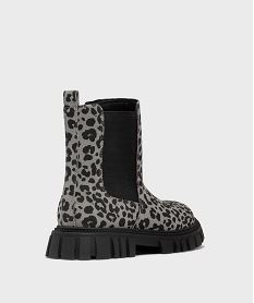 boots crantes a motif leopard fille - lovely wings gris standardG780001_4