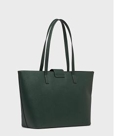 sac cabas rigide en matiere texturee femme vert grands sacs femmeG780901_2