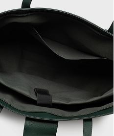 sac cabas rigide en matiere texturee femme vert grands sacs femmeG780901_3
