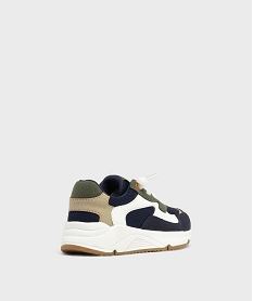 baskets basses multi-matieres a lacets elastiques bebe garcon bleu baskets et tennisG783701_4