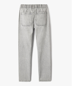 jean loose delave avec ceinture elastique garcon gris jeansG784301_3