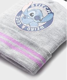 ensemble 3 pieces bonnet tour de cou et gants motif stitch fille - disney gris standardG784701_2