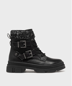 GEMO Bottines biker avec semelle crantée fille - Lovely Wings noir standard