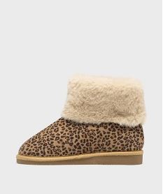 boots fourrees a motif leopard fille brunG787201_3