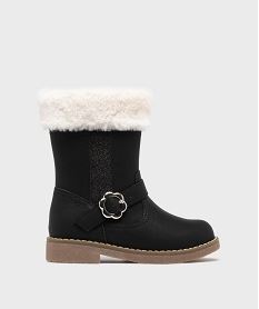 GEMO Bottes fourrées zippées fille noir standard