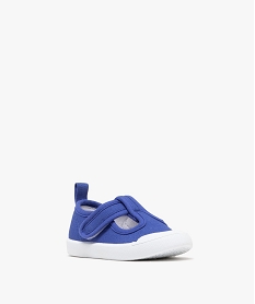 chaussures en toile a bout recouvert et bride scratch bebe garcon bleu vif baskets et tennisG789401_2