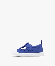 chaussures en toile a bout recouvert et bride scratch bebe garcon bleu vif baskets et tennisG789401_3