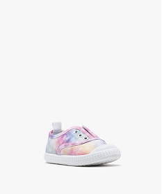 baskets basses en toile die-and-dye bebe fille rose baskets et tennisG789601_2