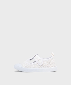 tennis en toile a motifs coeurs fille - lovely wings blanc standard baskets et tennisG789801_3