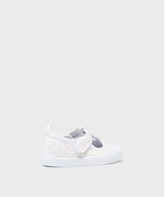 tennis en toile a motifs coeurs fille - lovely wings blanc standard baskets et tennisG789801_4