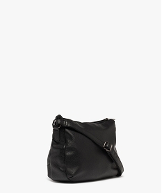 sac besace compact en matiere grainee souple femme noir standard sacs bandouliereG807301_2
