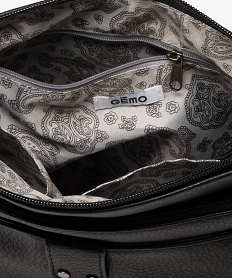 sac besace compact en matiere grainee souple femme noir standard sacs bandouliereG807301_3