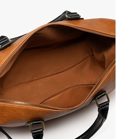 sac besace a anses et bandoulieres effet tresse femme marron vif sacs a mainG808101_3