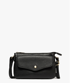 GEMO Sac pochette grainé à bandoulière femme noir standard