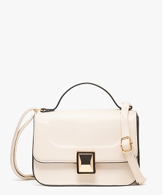 GEMO Sac à bandoulière avec fermeture bijou femme Beige