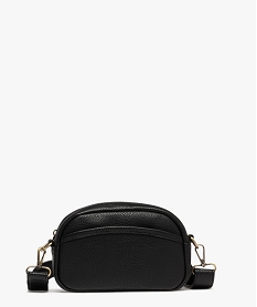 GEMO Sac à bandoulière grainé petit format femme noir standard