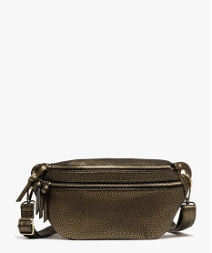 GEMO Sac banane grand format en matière grainée femme dore