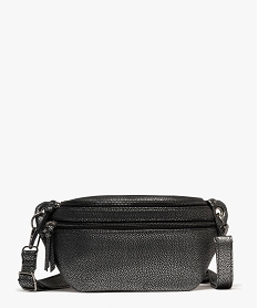 GEMO Sac banane grand format en matière grainée femme argente