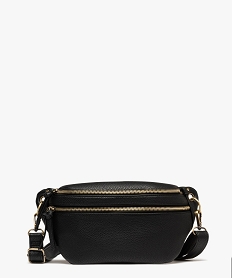 GEMO Sac banane grand format en matière grainée femme noir standard