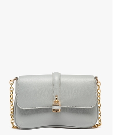 GEMO Sac besace compact avec bandoulière chaine femme Bleu