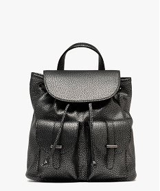 GEMO Sac à dos en matière grainée femme argente