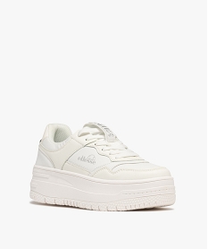 baskets unies sur semelle plateforme femme - ellesse blanc standardG813001_2