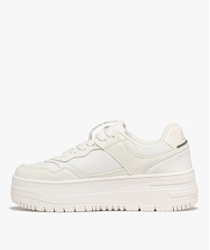 baskets unies sur semelle plateforme femme - ellesse blanc standardG813001_3