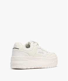baskets unies sur semelle plateforme femme - ellesse blanc standardG813001_4