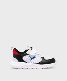 GEMO Baskets Fun Racer 2 AC fermeture scratch garçon - Puma Blanc