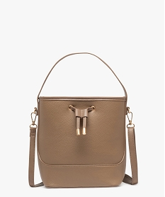 GEMO Sac seau à bandoulière amovible femme Beige