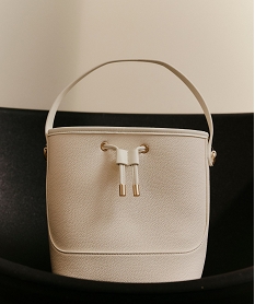 GEMO Sac seau à bandoulière amovible femme blanc standard