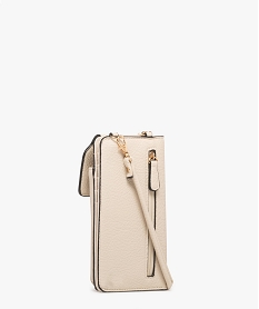 pochette telephone metallisee 2 en 1 femme beige porte-monnaie et portefeuillesG821001_2
