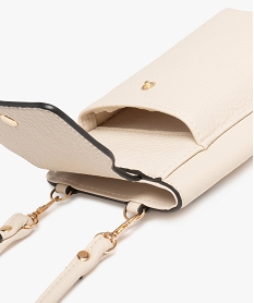pochette telephone metallisee 2 en 1 femme beige porte-monnaie et portefeuillesG821001_4