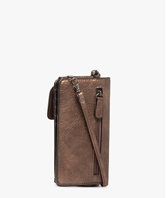 pochette telephone metallisee 2 en 1 femme gris porte-monnaie et portefeuillesG821101_2