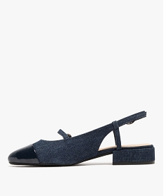 escarpins sling-back avec bout verni femme bleuG822101_3